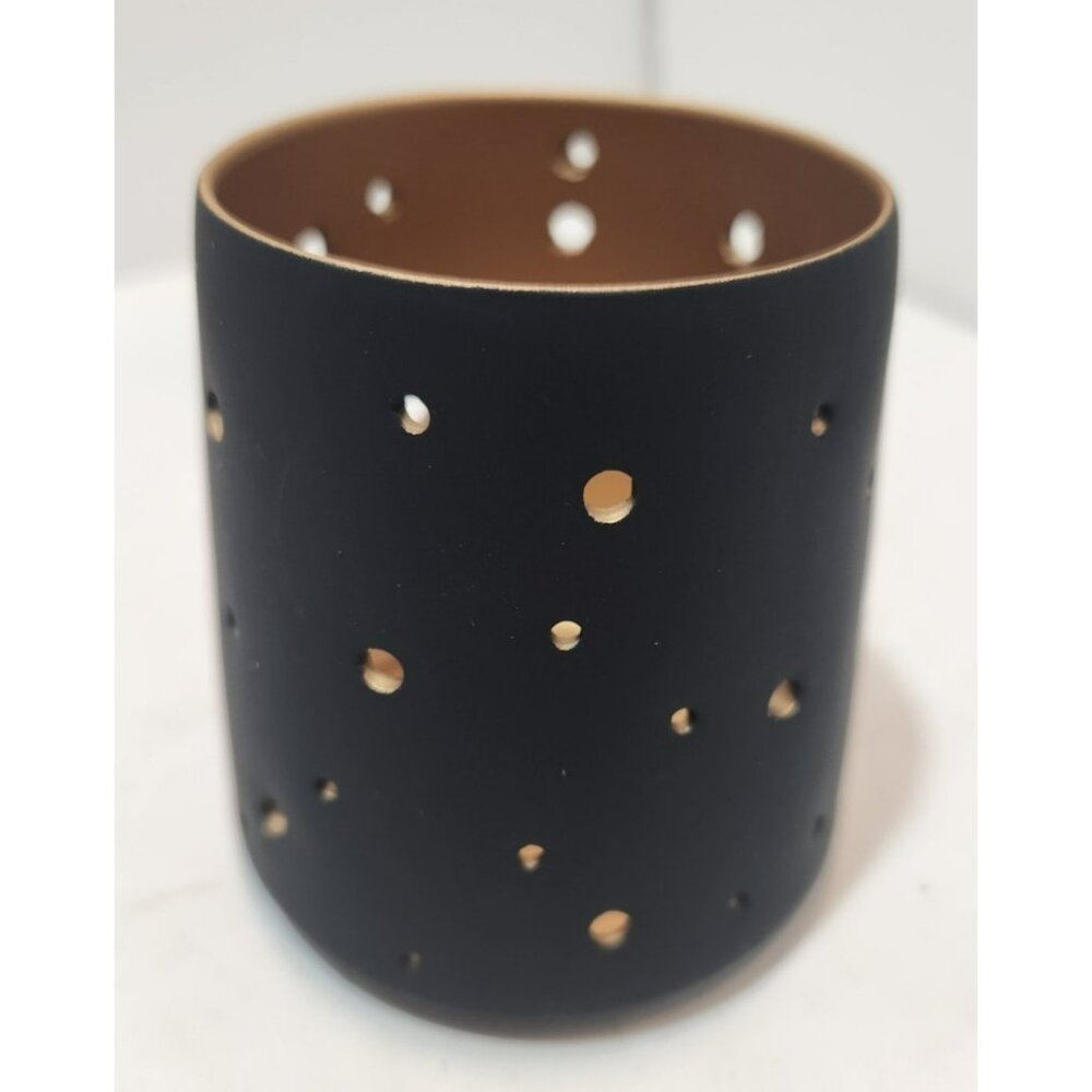Yankee Candle Tealight Holder Night Fireflies 1513871 Metal Black & Gold in Box